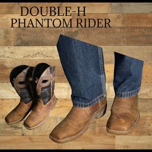 Double-H PhantomRider Men's ZENON Western Boots/ Composite Toe Work Boots
